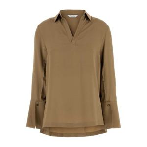 막스마라 카멜 스트레치 크레이프 도버 블라우스 2521196018600