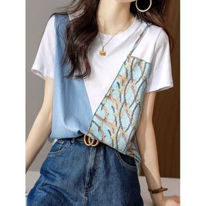 [에꼴드파리]서브 에스닉 프린트 반팔티셔츠_F57WTB009Z