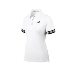 엘르골프 세이브존01 여성 골조직 7부기장 폴로 티셔츠 6I45204 100