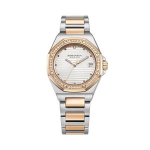 [마션틴트(잡화)][로만손] 오디에 옥타고논 스톤베젤 여성 콤비 메탈시계 RWRMQL5BS003CRWH0