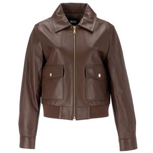 [에이비에프지]골드 단추 포인트 리얼 양가죽 라이더 재킷 APY4QL01J