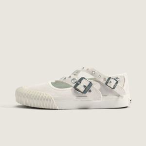 [반스] - 여성용 VN000D9ACJ7 메리 제인 스트랩 화이트