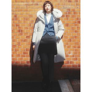 [빈폴레이디스]폭스 퍼 트리밍 다운 아우터_베이지 (BF4X38C13A)