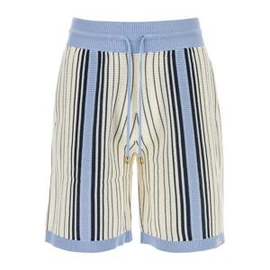 아미리 자수 스트라이프 니트 버뮤다 쇼츠 AMKNSH1048 ASHLEYBL