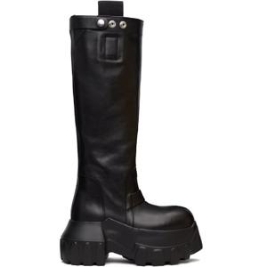 25 FW 릭오웬스 여성 블랙 콘코르디안 메가 트랙터 롱 부츠 252232F115004