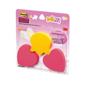 3M 포스트잇 강한점착모양노트 MINI2HT하트 튤립 2개