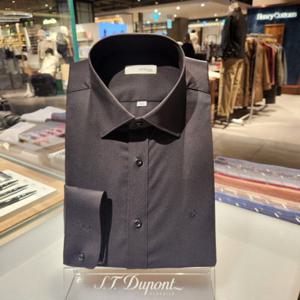 듀퐁셔츠 SE5FM21LS361SBK 컴포터블 라인 착용감이 편한 블랙 스트레치 슬림 핏 셔츠