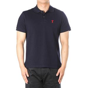 [아미] 25SS (BFUPL001 760 430) 남성 하트로고 카라 반팔 티셔츠