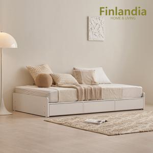 핀란디아 리브 원목 무헤드 헤드리스 수납 슈퍼싱글침대SS