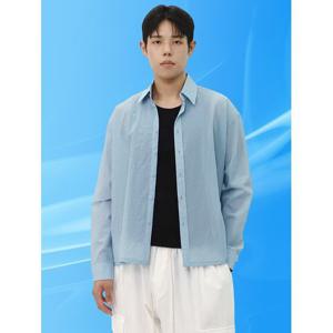 [빌리버스] 남성 여름 린넨 라이크 긴팔 셔츠 나일론 남방 BAWF002