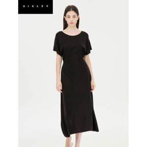 [시슬리]브이넥 플레어 니트 원피스_SAKO01441