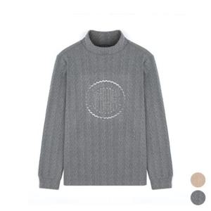 그린조이 HC12 여성 케이블 모크넥 니트 GF24KL30W(회색 )