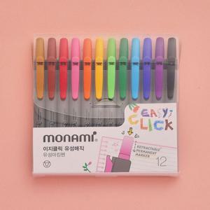 모나미 이지클릭 유성매직 12색