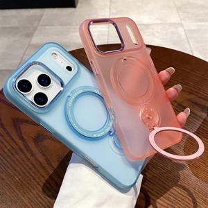 아이폰17 에어 프로 맥스 매트 맥세이프 링 거치대 하드 케이스