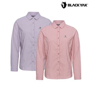 블랙야크 여성 베이직 체크 셔츠 등산 아웃도어 긴팔 남방 1BYYSFU501