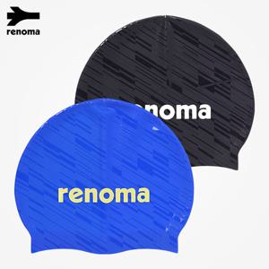 [레노마수영복]사선 기하학 로고 실리콘 수모 수영모자_RO-RC20302