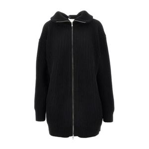 MM6메종마르지엘라 리브 니트 집업 오버사이즈 가디건 S62AN015