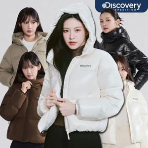 디스커버리 25FW 고윤정 신상 겨울 여성 올리아 글로우 다운 숏패딩 후드형/유광무광/그라핀/발수/방풍/크롭/오버핏 DWDJ94056