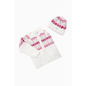 [타미힐피거칠드런2]  페어아일 가디건 비니세트 T42F7NWO110GT1 12M 2T