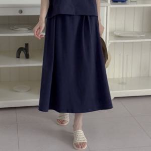 [나야홍]빅사이즈 506 쿨링좋은찰랑주름스커트 DRDU667