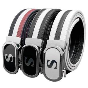 벨트 라운딩 에스 삼선가죽벨트 / 남자 남성 골프 버클