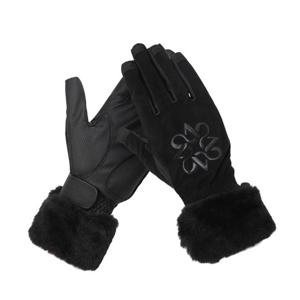 [세인트앤드류스]여성 퍼 블록 별 심볼 네일컷 양손 장갑 (821D4GVA01BK)