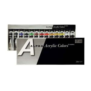 알파 미디엄바디/실버 아크릴물감 20ml 13색 미술용품 세트(1개입)