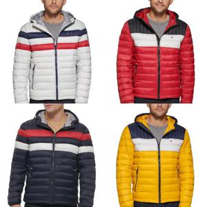 타미힐피거 TOMMY HILFIGER 11336593 남자 컬러블럭 방풍 패딩 후드 자켓