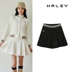 헤일리골프 여성 스트라이프 요꼬 플리츠 스커트형 반바지 HFBKP1305
