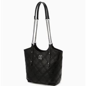 [닥스] 블랙 소가죽 자수 포인트 체인숄더백 M DCBA6E321BK