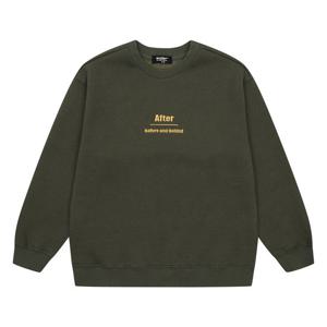 에꼴리에 남아 기모 자수 백포인트 맨투맨 티셔츠 21D1403_KH