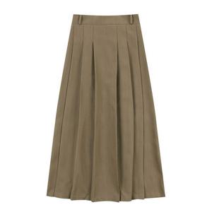 [반에이크]플리츠 주름 롱스커트_VB3YSKUG04A