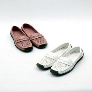 [에이치플러스몰]로퍼 108100 모카신 펀칭 단화 여성 단화