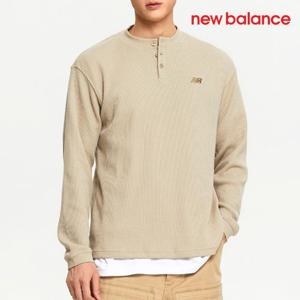 [뉴발란스] 티셔츠 /W2- NBNDE4S081 37 / MT43514 MEN 와플 헨리넥 긴팔티 (SEMI-OVER FIT)