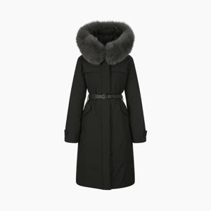 [에고이스트] 인퀼팅 벨티드 폭스퍼 구스 롱다운 ER4TD006