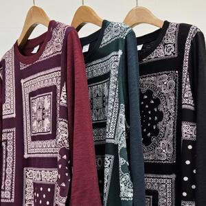 [시드마켓]옆롤업페이즐나염티 410S917S 빅사이즈 여성 510