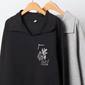 [시드마켓]플라워 나염 카라 긴팔티 310J411S 빅사이즈 여성 510