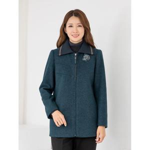 [모슬린]엄마옷 울모직 카라 배색 자켓 MQG125084 마담 미시 중년여성 빅사이즈 할머니옷 50대 60대 70대