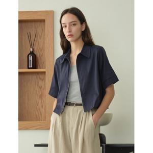 [보니스팍스]스탠다드 카라 크롭 반팔 자켓 (XP2JK007L0)