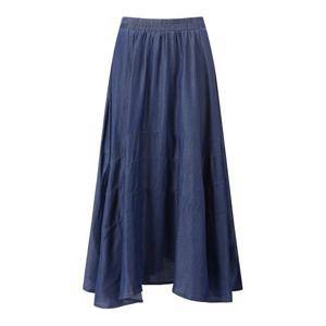 [GGPX]데님 허리 밴딩 플레어 스커트 (GPCWH003D)