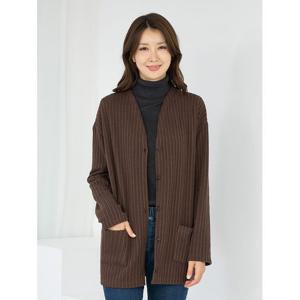 [모슬린]엄마옷 브이넥 골지 롱 긴팔가디건 MQG124537 마담 미시 중년여성 빅사이즈 할머니옷 50대 60대