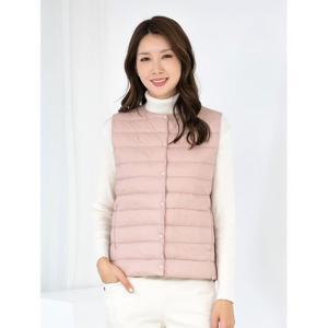 [모슬린]엄마옷 라운드 베이직 초경량패딩조끼 MQG124542 마담 미시 중년여성 빅사이즈 할머니옷 50대 6