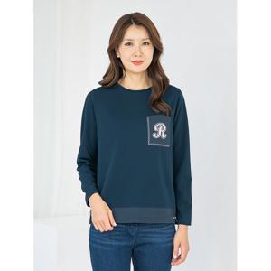 [모슬린]엄마옷 라운드 스트링 긴팔티셔츠 MQG124589 마담 미시 중년여성 빅사이즈 할머니옷 50대 60대