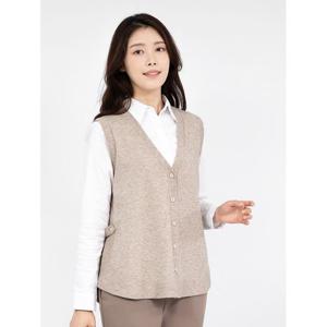 [모슬린]엄마옷 브이넥 오픈 니트 조끼 MQG123886 마담/미시옷/중년여성의류/빅사이즈/50대/60대여성옷