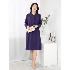 [모슬린]엄마옷 진주 타이 롱 원피스 MQG124230 마담 미시 중년여성 빅사이즈 할머니옷 50대 60대 70대