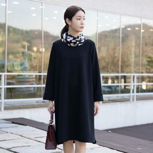 [모슬린]엄마옷 호피 터틀 기모 원피스  MQG124996 마담 미시 중년여성 빅사이즈 할머니옷 50대 60대 70대