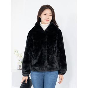 [모슬린]엄마옷 페이크퍼 후드 자켓  MQG124989 마담 미시 중년여성 빅사이즈 할머니옷 50대 60대 70대