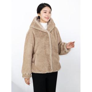 [모슬린]엄마옷 인조퍼 후드 점퍼  MQG124965 마담 미시 중년여성 빅사이즈 할머니옷 50대 60대 70대