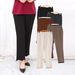 [모슬린]엄마옷 옆트임 기모 일자팬츠  MQG124780 마담 미시 중년여성 빅사이즈 할머니옷 50대 60대 70대