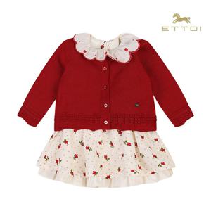 [에뜨와]헤니니트가디건원피스세트 07S724007/백일,돌선물,조카선물,크리스마스선물